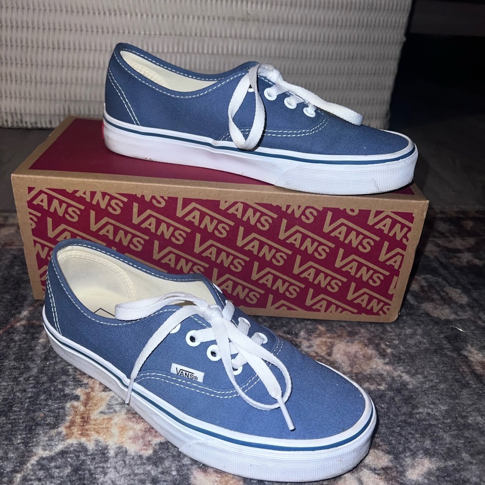 Vans Blue and White Women's Sneakers